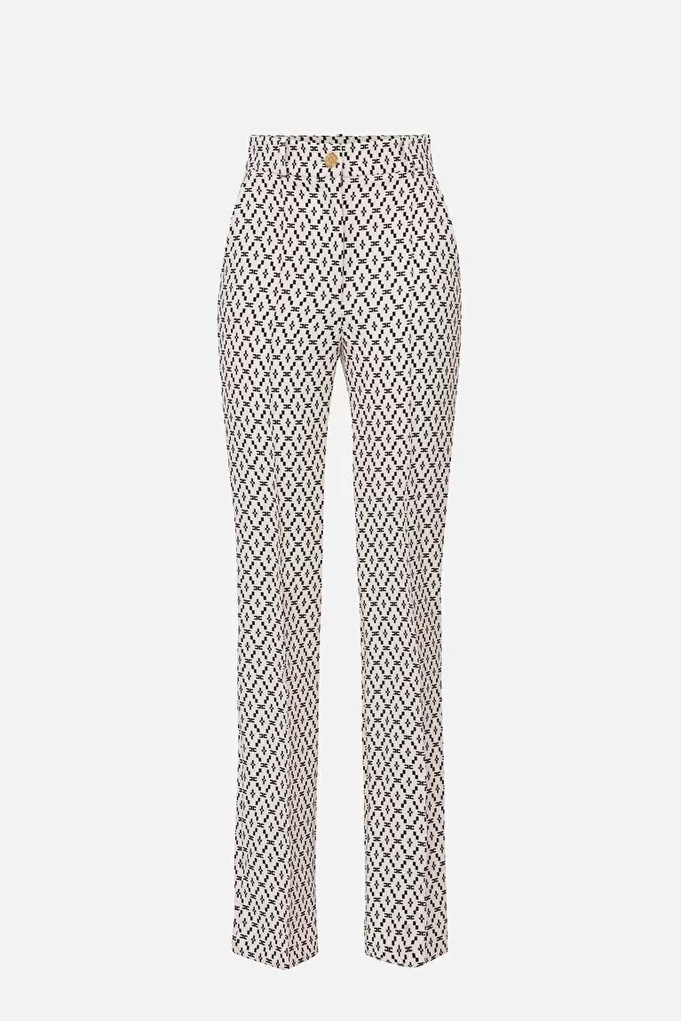 Double layer crêpe trousers