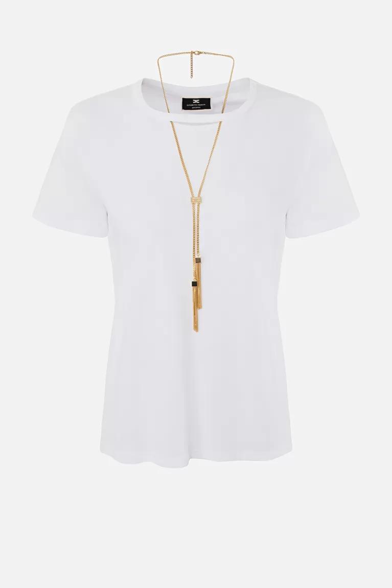 Cotton jersey crew neck T-shirt