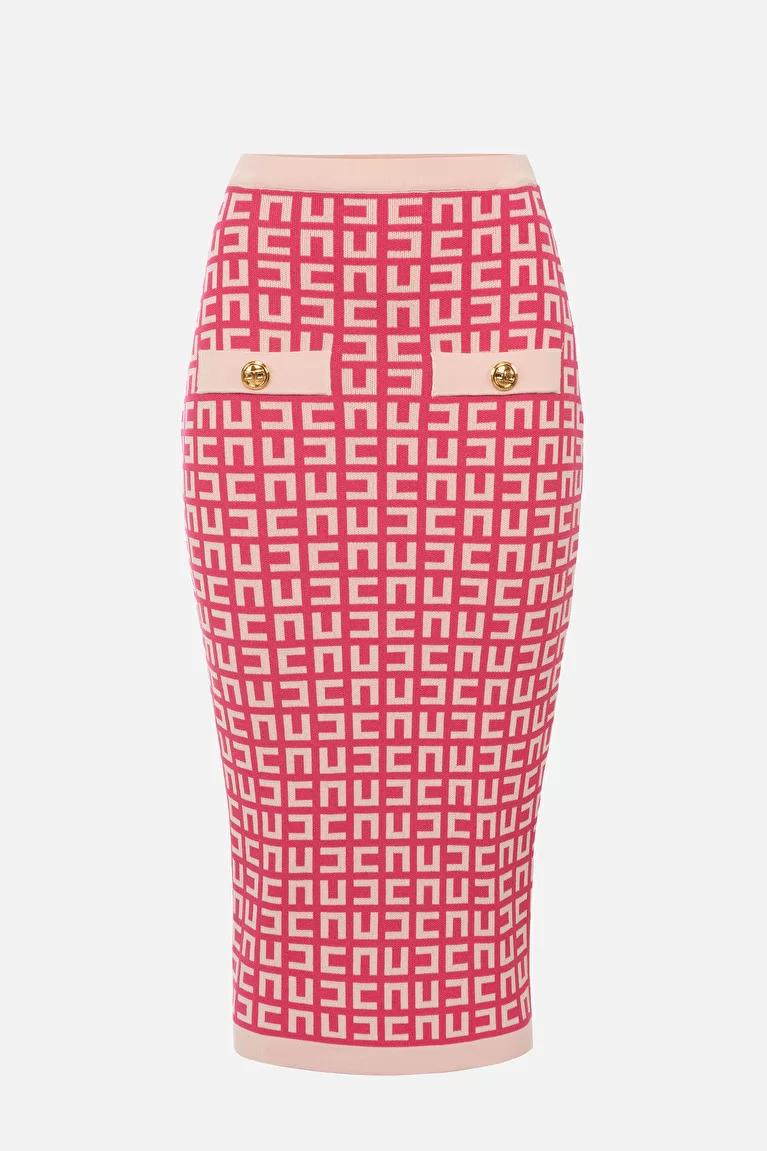 Pencil skirt with waistband